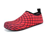1 Pair Water Shoes Flexible Women Men Running Barefoot Sock Sneakers Breathable Su mmer Footwear Accessories Red 44/45 Size 44/45