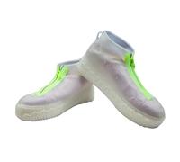1 Pair Waterproof Shoe Covers Reusable Not-Slip Silicone Rain Shoe Covers with Zipper Outdoor Overshoes Galoshes Protectors Rain Boots for Women Men Cycling Camping