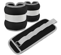 1 Pair Weight Cuffs for Wrists Ankles, Ankle Weights Set, Weight Cuffs Hand Foot, Arm Weights Ankle Weight for Fitness Running Gymnastics Yoga Dancing (Black, 1 kg total)