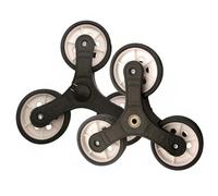 1 Pair Wheel Trolley Wheels Dolly Assembly Roller Shopping Cart Wheel Stair Climbing Triangle Caster Heavy Duty Rubber Wheels Replacement