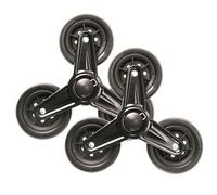 1 Pair Wheel Trolley Wheels Dolly Assembly Roller Shopping Cart Wheel Stair Climbing Triangle Caster Heavy Duty Iron Wheels Replacement