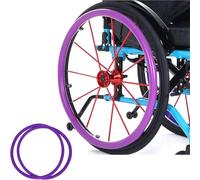 1 Pair Wheelchair Cover Wear-Resistant Hand Push Ring Protective Cover, Silicone Wheel Chair Pushs Rings Non-Slip Rear Wheel Grip(22in)