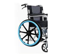1 Pair Wheelchair Push Rim Covers, 20/22/24-inch Non-Slip Wheelchair Push Rim Grips, Silicone Hand Push Cover for All Wheelchair Users, Easy To Install, sky blue-22inch