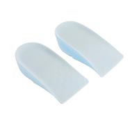 1 Pair White Adjustable Heel Lift Insoles Hidden Half Pads | TPE cloth and silicone build, sweat-absorbing comfort, anti-slip support, fits shoes with invisible design