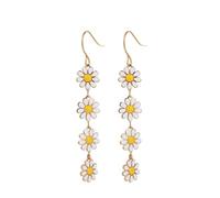 1 Pair white New Sweet Cute Daisy Flower Earrings s Wedding Everyday Jewelry Gift Lovely and professional