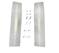 1 Pair White Nylon DIY RC Snow Ski Kit Compatible With .40 .60 Size Or Larger R C Plane Universal Fit Aftermarket Replacement