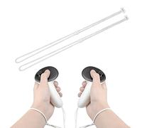 1 Pair White Upgraded Adjustable Wrist Straps Compatible with Model 3 and Model 3S Controllers, Durable Replacement Hand Straps with Secure Fit,and Easy DIY Installation for VR Gaming