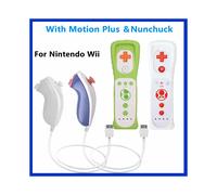 1 pair Wii Nunchuck Controller Set Motion Plus Remote Controller Wii Remote Controller Gamepad for Nintendo Wii Games Control