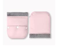 1 Pair Windproof Pram Handle Covers Polyester Fabric Quick Release Soft Fleece Lining For Cold Season Use Of Pushchair Handlebar Covers Windproof