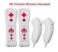 1 pair with Nunchuck Controller Set Motion Plus Remote Controller Wii Remote Controller Gamepad for Nintendo Wii Games Control 2 in1 straight handl