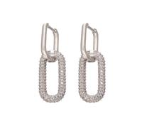1 Pair Women Rectangle Rhinestone Earrings Copper Jewelry Party,Type 4 | Copper material,rhinestone decoration,plating appearance,for daily wear,party,dating,dancing,birthday