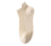 1 Pair Women Socks Hollow Out Mesh Thin No Odor Solid Color High Elasticity Anti Slip Breathable Soft Absorption Anti Shrink Sports Cotton Socks Long Sock for Boys (Khaki, One Size)