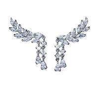 1 Pair Women's Leaves Fringe Water Drop Earrings Dangle Earrings Water Drop Shaped Pendant Jewellery Stud Earrings For Wedding Drop Earrings Wolf Silver, Einheitsgröße, Copper