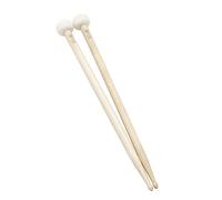 1 Pair Wood Drumsticks With Felt Head Double-end Drum Sticks Practical Drumstick For Kids And Beginners Drum Accessories Double-end Sticks Mallets Drumming Tools Musical Instrument Parts