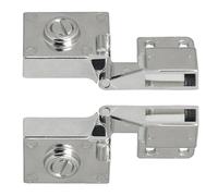 1 Pair x Hafele Glass Door Hinges 170° Inset Chrome Max.5mm Glass Thickness 361.93.240