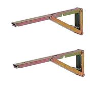 1 Pair x Steel Hinged Folding Spring Bracket 250mm x 85mm 40kg per Pair for Vertical Installation