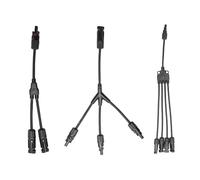 1 Pair Y/T Type Photovoltaic Solar PV Connector 2 3 4 5 Way Branch Connector Kit for Solar Panel Parallel Connection 1000V(T3)