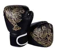 1 Pair Youth Boxing Gloves for Ages 10-18, Teens Boxing Training Gloves, Teenagers Sparring Gloves for Punching Bag, Kickboxing, boxeo en tailandia Thai, MMA (black 25x17cm)