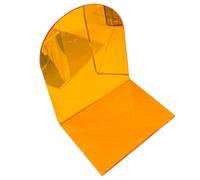 1 Pairs Acrylic Bookends Clear Book Ends, Plastic Non Slip L Shaped Bookend Transparent Acrylic Bookends Desk Decorative Heavy Book End for Student Office School (Orange)