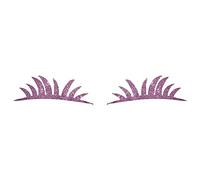 1 Pairs Car Headlight Eyelashes Stickers Fake Eyelash Decal Decoration Bling Crystal Eyebrow Auto Headlamp Eyelid Sticker for Vehicle Car Body Sticker Windshield (Pink)