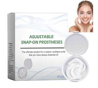 1 Pairs Clip on Veneers Top and Bottom Set,Temporary Teeth Covers&Snap on Veneers Teeth,Fast,Easy,Natural False Teeth Veneers for Men,Safe Non-Irritating Clip on Teeth Veneers,Safe and Non-irritating