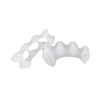 1 Pairs Gel Toe Separator 3 Colors Fingers Bunion Silicone Hammer Toes Corrector Straighteners(Blanc,M)
