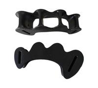 1 Pairs Gel Toe Separator 3 Colors Fingers Bunion Silicone Hammer Toes Corrector Straighteners(Schwarz,M)
