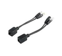 1 Pairs Passive PoE Injector and PoE Splitter Kit with 5.5x2.1 mm DC Connector RJ45 Power Over Ethernet