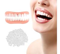 1 Pairs Veneer False, Teeth Veneers, False Teeth Veneers, Easy Application for Gap & Stain Concealment, for Women and Men, Comfort Natural Instant Confident Smile Enhancer