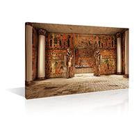 1 Panel Egypt Wall Decor Living Room Pharaoh's Tomb Pictures Black and White Wall Art Egyptian Vintage Artwork Paintings Print on Canvas Stretched and Framed Ready to Hang (24" Wx36 H)