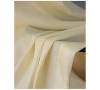 1 Panel Faux Linen Curtain, Semi Sheer Voile Window Treatment Grommet Top Light Filtering Privacy Draperies Soft Drapes for Bedroom Living Room Dining Room, W*L(Yellow,300x250cm(118x98in))