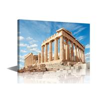1 Panel Modern Wall Art Parthenon on the Acropolis in Athens, Greece Pictures Print on Canvas for Living Room Bedroom Bathroom Wall Decorations, Gallery-Wrapped Ready to Hang, 36" Wx24 H