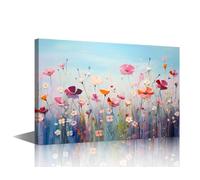 1 Panel Wall Art Flowers Painting Print On Canvas Floral Pictures For Bedroom Home Decor Blooming Modern Artwork Botanical Paintings Stretched By Wooden Frame Ready to Hang, 36x24in