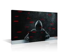 1 Panels Large Canvas Wall Art Print Computing and Phishing Concept Wall Art for Bedroom Cyber Security Wall Decor Art Paintings Modern Giclee Artwork for Office Home Decor Ready to Hang 24"Wx36"H