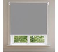 1 Panels No Drill Blackout Roller Blinds for Window Thermal Insulated Fabric UV Protection Room Darkening Shades Child Safe Easy to Install Blind for Kitchen Bathroom Bedroom (Grey, 45W x 130H cm)