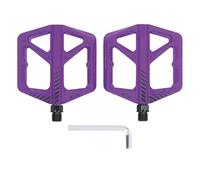 1 par Ciclo de nylon ligero Pedal anti -Slip Reduce la fricción del pie Pedal de plataforma plana High Vis Orange Composite para el ciclo de carretera Ciclo de montaña (purple)