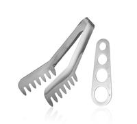 1 Pasta Clip and 1 Pasta Ruler, Stainless Steel Bread Clip, Kitchen Dining Pickup Tool, Suitable for Noodles and Rice Noodles.