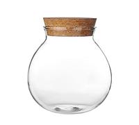 1 Pc 0.5 L Clear Glass Sealed Jars with Cork Cap Refillable Empty Tea Bottles Food Tea Storage Canister for Candy Spice Bean Nut and Coffee