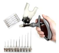 1 Pc 1/2/5ml Poultry Automatic Syringe With Needles Veterinary Continuous Injector Vaccine Injection With Scale Veterinary Metal Feeding Gun(5 ml a)