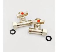1 PC 1/2'' BSP Male to Male to Female Tee Type Brass Plated Loose Joint Ball Valve Thick Pipe Fitting Connector for Water Faucet (R)