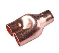 1 PC 1/4" 3/8" 1/2" 5/8" 3/4" 1" Inch 6.35-54mm Straight Elbow Y U P Shaped 3 4 Way Corss Copper End Feed Pipe Fitting Air Conditioner(Trouser Shape,54mm)