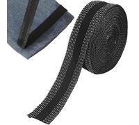 1 PC 10M Invisible Wonder Web Extra Strong Adhesion Convenient and Simple to Use Hemming Tape for Trousers Pants Clothes Dress Jeans Iron on Tape for Adult Kids (Black, 2.5CM Wide)