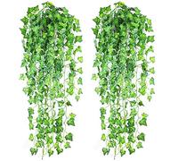 1 Pc 210cm Green Artificial Hanging Leaf Garland Plants Ivy Vine Leaves For Home Wedding Party Bathroom Garden Decoration Diy Clever