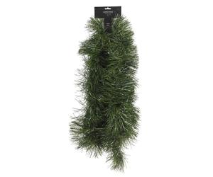 (1 Pc) 270cm Realistic Christmas Garland Green Leaf Fireplace Door Stairs Wreath Decor