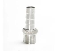 1-PC 304 Stainless Steel BSPT Male Thread to Hose Barb Adapter - 1/8" to 1/2" Thread X 6-12mm Barb for PU/PE Tube(1-2 x 8mm)