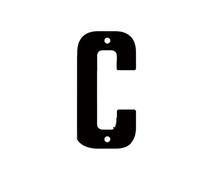 1 PC 3inch Letter Number Wall Decoration Metal Signs Door Gate Letters Numbers(C)