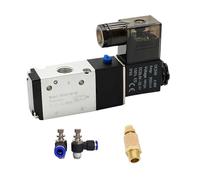 1-PC 3V210-08 Pneumatic Solenoid Valve - 3 Way 2 Position Electric Control Valve, DC12V-AC220V(SL 10mm Adjust,DC24)