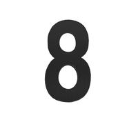 1 PC 5/7.5/9 Cm Stainless Steel House Number Black Self Adhesive Numbers Address Sign 0-9(8,7.5cm)