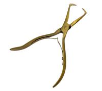 1 PC 5. inch Silver Stainless Steel Bent nose Clamp Hair Extension Plier with two hook Keratin Extensions Removal Tools for Micro and Nano Ring Easy(Golden)