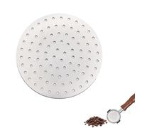 1 Pc 54mm Bottomless Portafilter 0.8mm Ultra-Thin Titanium Coated Reusable 304 Stainless Steel Coffee Puck Screen Durable Metal Espresso Accessory Coffee Puck Screen for Barista Portafilter